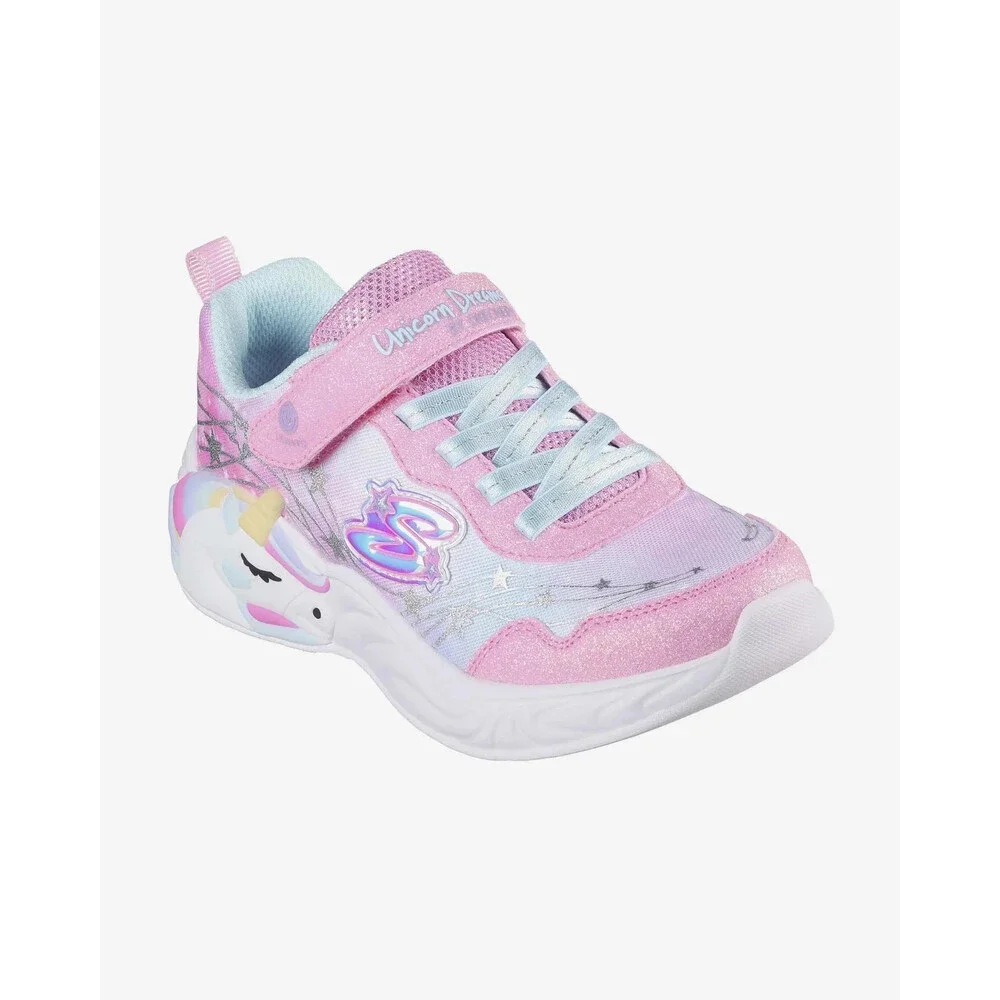 Skechers Unicorn Dreams - Wishful Magic Girls US 4 Pink Casual Shoes HTAT1342